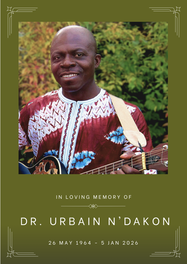 In Loving Memory of Dr. Urbain N'Dakon